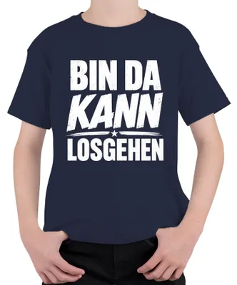 Immagine prodotto di Maglietta per bambini, taglia 128, con scritta divertente, ideale come regalo o per esprimere un'affermazione sarcastica. Colore: blu navy