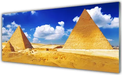 Produktbild von Acrylglasbilder 125x50 Wandbild Druck Wüste Pyramiden Landschaft