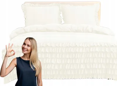Produktbild von JadorDecor Bettwäsche-Set 160x200 cm mit Rüschen Mikrofaser