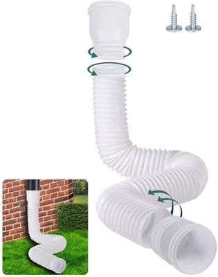 Produktbild von Flexible Regenrinne, Verlängerung für Regenrohr, Rundes Regenrohr-Verlängerungsset