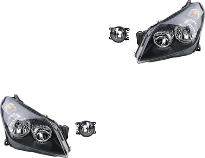 Produktbild von Scheinwerfer Satz passend für Opel Astra H 03/2004 - H7 H1 L+R + Nebels. 8200074008 6202E1 00006202E1 6710027 0000620639 620639 0000620 Johns