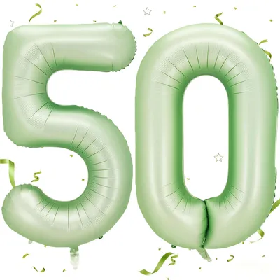 Productafbeelding van Folienballon 50 Saliegroen 40 inch voor verjaardagsdecoratie