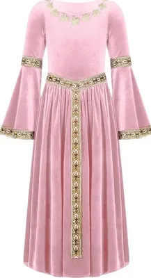 Produktbild von Mädchen Mittelalter Kleid Kostüm Gr. 164 – Renaissance Maxikleid Vintage Cosplay Bandage Kleid – Karneval, Halloween, Fasching & Party