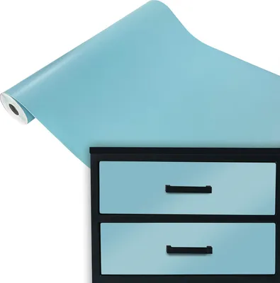 Produktbild von Klebefolie Möbel 45x100 cm - Blau Matt - Selbstklebende Möbelfolie in modernen Unifarben - Klebefolie vielseitig einsetzbar für kreative Möbelgestaltung und Upcycling