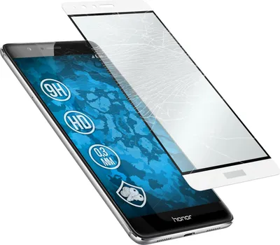 Produktbild von 1er-Pack PhoneNatic Glas-Folie klar full-screen weiß kompatibel mit Huawei Honor V8 - Panzerglas für Honor V8