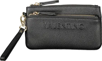 Produktbild von Elegante Damenbrieftasche Schwarz mit Zwei Fächern und Reißverschluss