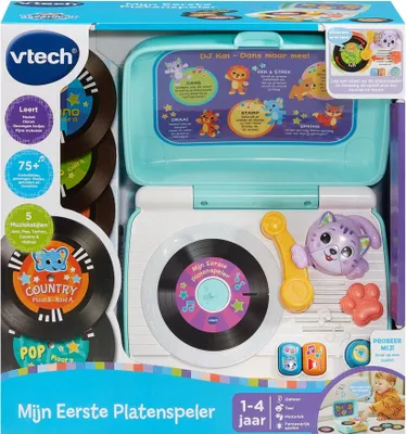 Produktbild von VTech Mijn Eerste Platenspeler, 1 Jahr(e), Mit Ton, Sprachfunktion, Batterien erforderlich, AA, Kunststoff