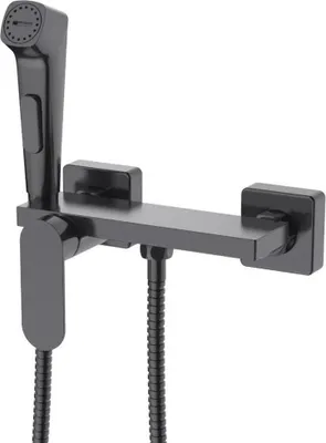Immagine prodotto di Rubinetto bidet a parete con valvola di arresto e ripiano, canna di fucile
