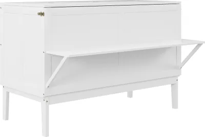 Produktbild von Flieks Funktionsbett Schrankbett 140x200cm mit Lattenrost, Klappbar Doppelbett Jugendbett Wandbett Wandklappbett mit Lattenrost, Holzbett Weiß