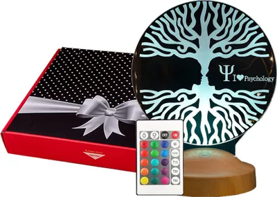 Produktbild von GESCHENKELAMPE 3D LED Nachttischlampe Psychologie 3D mehrfarbige Nachtlicht Abschluss Geschenk