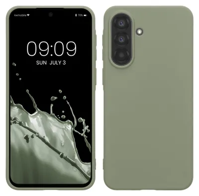 Produktbild von kwmobile Handyhülle für Samsung Galaxy A37 5G Hülle - TPU Case - Kabelloses Laden - Schutzhülle Cover in Graugrün