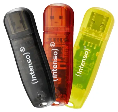 Productafbeelding van Intenso 3502483 3 Intenso USB-Sticks Rainbow Line rot, gelb, schwarz 32 GB