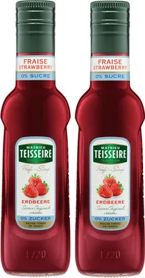 Zdjęcie produktu dla Teisseire Syrop do Napojów Truskawkowy 0% Cukru 0,25L (Opakowanie 2 szt.)