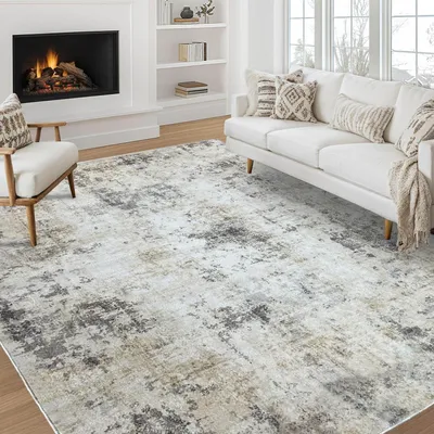 Produktbild von Teppich Wohnzimmer Outdoor Rechteckig Braun/Grau/Multi 160 x 200 cm Polyester
