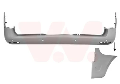 Produktbild von VAN WEZEL Heckstoßstange Stoßfänger Hinten passend für MERCEDES-BENZ VITO Kasten (W447) VITO Tourer (W447) VITO Mixto (W447)