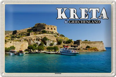 Produktbild von Blechschild Reise 30x20cm Kreta Griechenland Spinalonga Insel