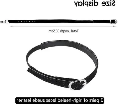 Produktbild von 3 Paar abnehmbare Knöchelriemen - verstellbar - Schnürsenkel für High Heels - für Pumps mit lockerem Absatz.