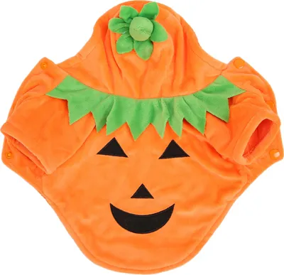 Obrázek produktu pro Halloween dýně psí oblečení roztomilý teplý psí kostým pro střední velké psy podzimní zima oranžová M