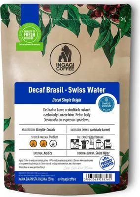 Produktbild von KAFELOV | Entkoffeinierte Kaffee BRAZIL - 250g - Swiss Water Verfahren - 100% Arabica - Aromatisch