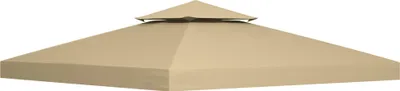 Produktbild von Ersatzdach für Pavillon 3 x 3 m wasserdicht Pavillondach mit Doppeldach Ablauflöcher Beige