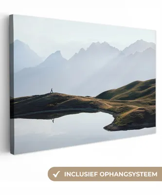 Obrázok produktu pre OneMillionCanvasses® - Maľba na plátne - Obraz na plátne Nástenná maľba na plátne - Príroda - Hory - Krajina - Jazero - 150x100cm - Fotografia na