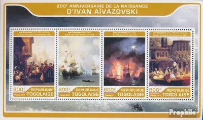 Produktbild von Briefmarken Togo 2017 Mi 8069-8072 Kleinbogen (kompl. Ausgabe) postfrisch Iwan Aiwasowski