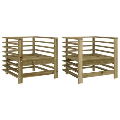 Produktbild von vidaXL Gartenstühle 2 Stk. Kiefernholz Imprägniert