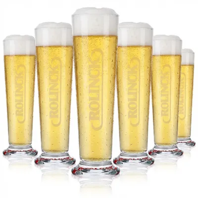 Produktbild von 6x Rolinck Bier Glas Bierglas Gläser 0,3l Becher/Pokal Rastal Stange