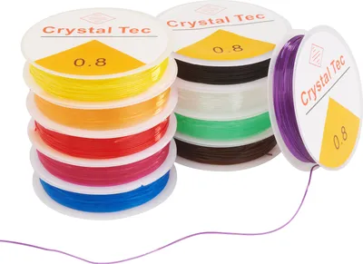 Produktbild von VBS XXL Gummikordeln Magic Stretch 10 Rollen je 5m 0,8mm Stärke 10 Farben