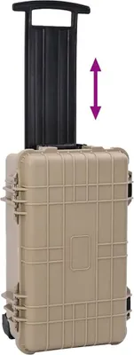 Produktbild von vidaXL Hartschalenkoffer Sand 56 x 35 x 23 cm Polypropylen und ABS