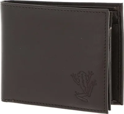 Produktbild von oxmox Leder Geldbörse Leather RFID Protect Querscheinbörse Frog 2.0 Embossed Brown dunkelbraun