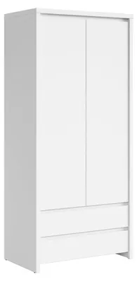 Produktbild von Schrank Soren mit 2 Schubladen und 2 Türen, Weiß matt, 200.5cm
