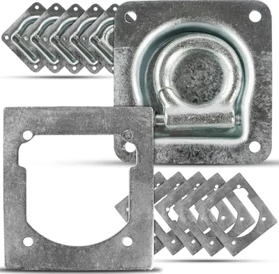Produktbild von Safetytex Zurrmulde mit Gegenplatte 800kg Zurröse Anhänger Ladungssicherung 6 Stück