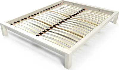Image de Lit en bois King Solid 140x190 - Blanc