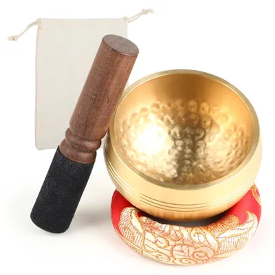 Zdjęcie produktu dla Solidchoice - Tybetańskie misy dźwiękowe do medytacji i uważności, 8 cm