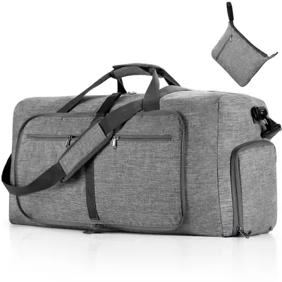 Produktbild von Faltbare Reisetasche für Damen und Herren, 85-Liter-Wochenendtasche, mit Boden, wasserdichte Handtasche