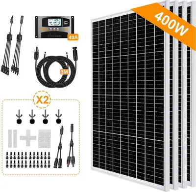 Produktbild von 400W Solarpanel Solarmodul Balkon Solaranlage Komplettset Solar Set Photovoltaik für Wohnmobil Balkonkraftwerk