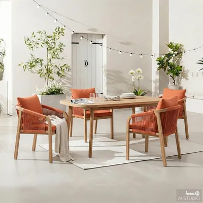 Produktbild von home24 Gartenessgruppe - 5-teilig - Beige