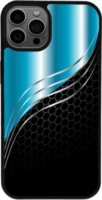 Produktbild von TPU Silikon Hülle für iPhone 16 Plus Handy Cover Case Schutzhülle Handyhülle Bumper MOTIV 309 Schwarz Blau