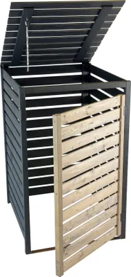 Produktbild von dobar Mülltonnenverkleidung 240 L, schwarz-grau, 77x87x121 cm