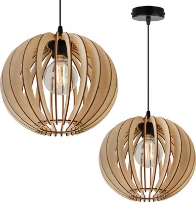 Produktbild von Moderne Led-Deckenhängelampe Aus Holz