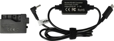 Produktbild von vhbw USB Netzteil Ersatz für Canon ACK-E5 für Kamera, Digitalkamera + DC Kuppler (Ersatz für DR-E5), 2m