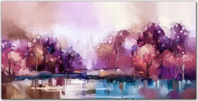 Produktbild von Coloray Bild aus Glas 140x70 wanddekoration wohnzimmer glasblock mit bild gehärtetes Glas Dekoration Küche - Waldbaum-Wasser