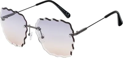 Produktbild von Damen Sonnenbrille Eckige Form 80er Modern Urlaub Sommer Strand 30563 Lila-Rosa