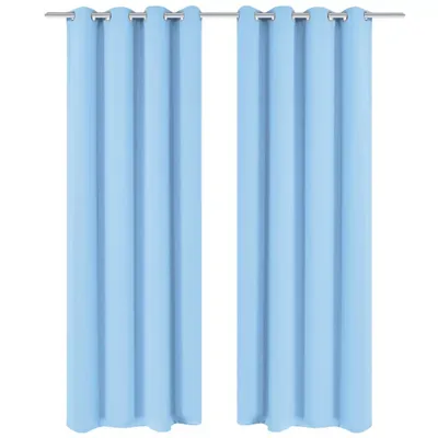 Zdjęcie produktu dla VIDAXL -Vorhänge mit Metallringen Blackout 135x175 Türkis 2 PCs