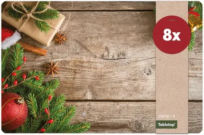 Immagine prodotto di Set di 8 tovagliette lavabili per regali di Natale