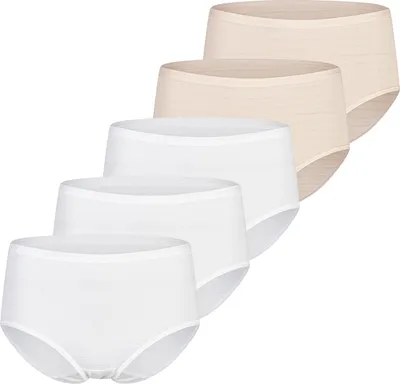 Produktbild von Speidel 5er Pack Baumwolle & More Midi Slip Elastischer Tragekomfort, Flache Abschlüsse, Ideal für jeden Tag hellbraun-meliert 44