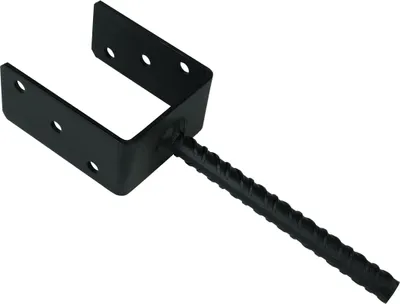 Produktbild von Pfostenträger zum einbetonieren schwarz für 10 x 10 cm Pfosten U-Anker - Pro Stück