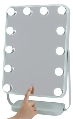 LED-Make-up-Spiegel, dimmbar, Touch, 360° drehbar, 47,5x31 cm