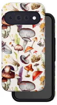 Productafbeelding van Casetastic hoesje geschikt voor Google Pixel 11 Pro XL - Dubbellaagse bescherming - Herfst spoor - Fashion Case - Taupe Wit Zilver Perzik